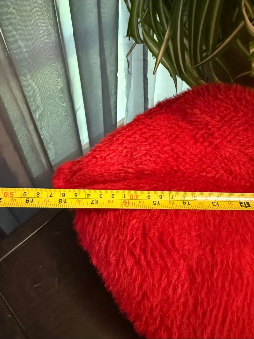 Red Plush Lip Pillow Decorative Accent